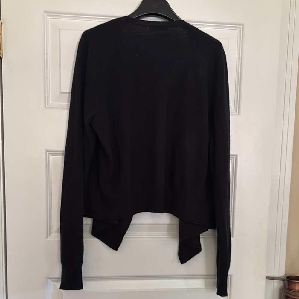 Cashmere Vince Black Open Front Cardigan Sweater Xl - Picture 2 of 2